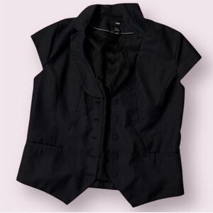 H&M Black Short Sleeve Blazer